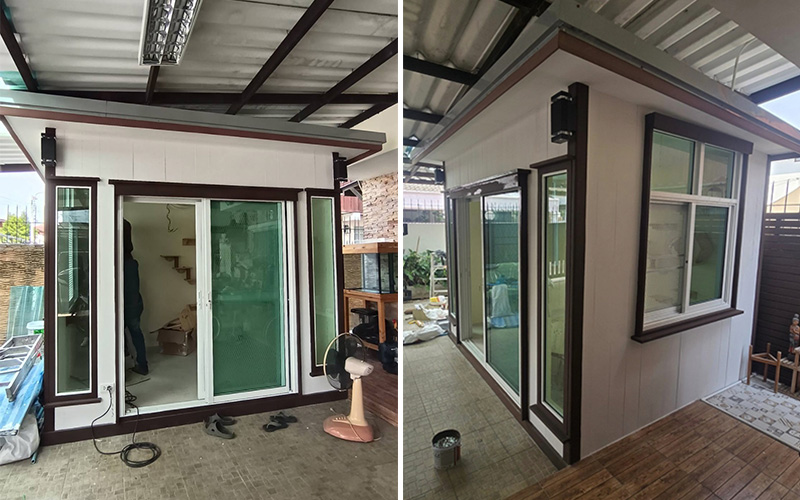 ภาพรวมห้องใหม่ ในบริเวณบ้านเดิม