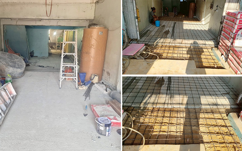 เทพื้นบริเวณชั้นลอยเรียบร้อย #2