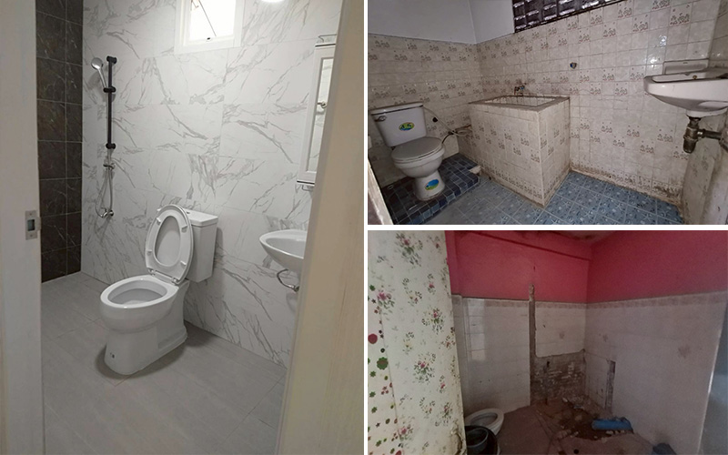 รีโนเวทห้องน้ำชั้นล่างใหม่