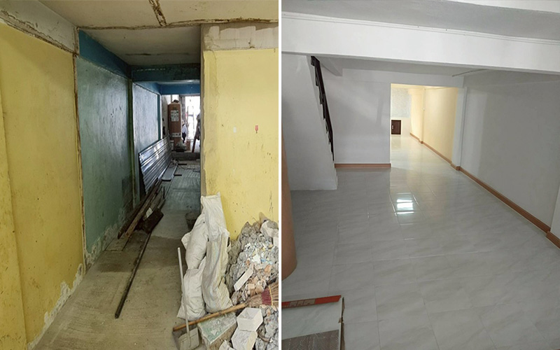 ชั้นล่าง ก่อน-หลังรีโนเวท