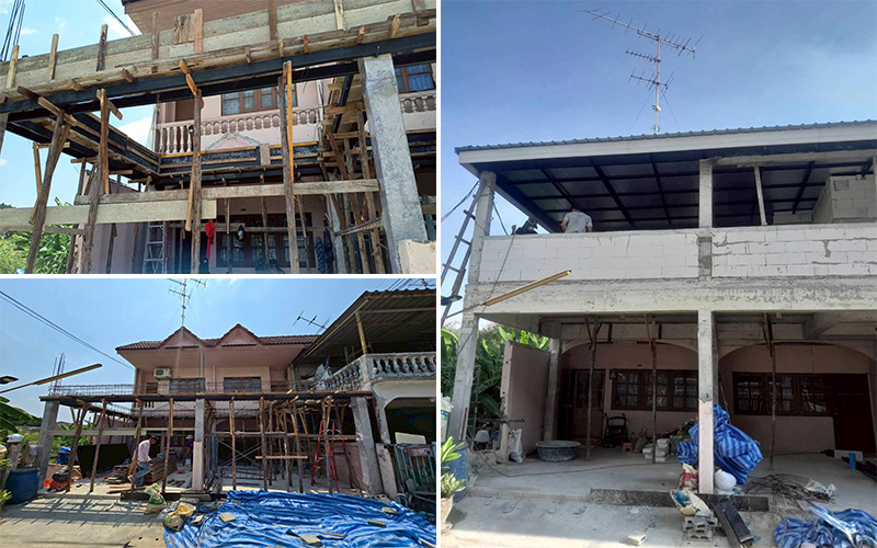 ลงเข็ม เทคาน เทพื้นขึ้น2 เรียบร้อย