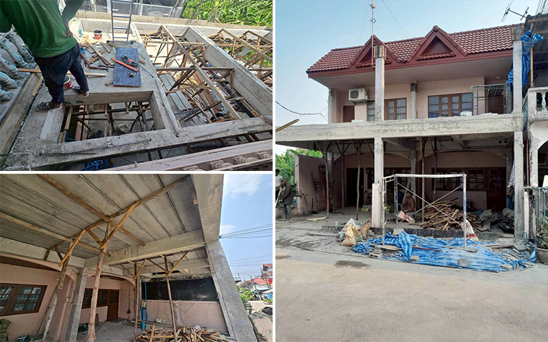 ตรวจดูงานโครงสร้างชั้น2