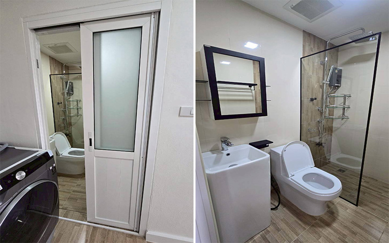 รีโนเวทห้องน้ำภายในบ้านชั้นล่าง เรียบร้อย