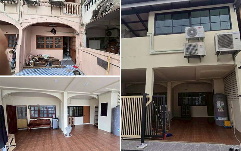 ก่อน-หลังต่อเติม เสร็จครบ ส่งงานครับ